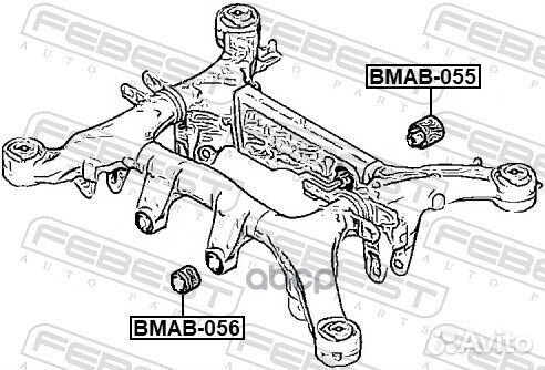 Сайлентблок заднего дифференциала bmab-056