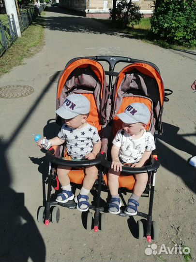 Прогулочная коляска для двойни бу