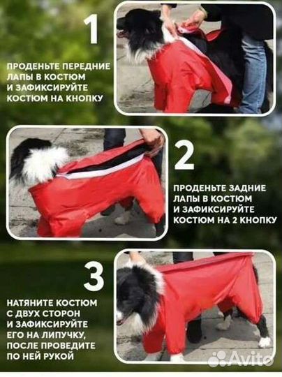 Комбинезон дождевик для собаки