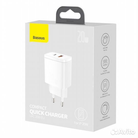 Зарядное устройство iPhone Baseus 20W 2 порта