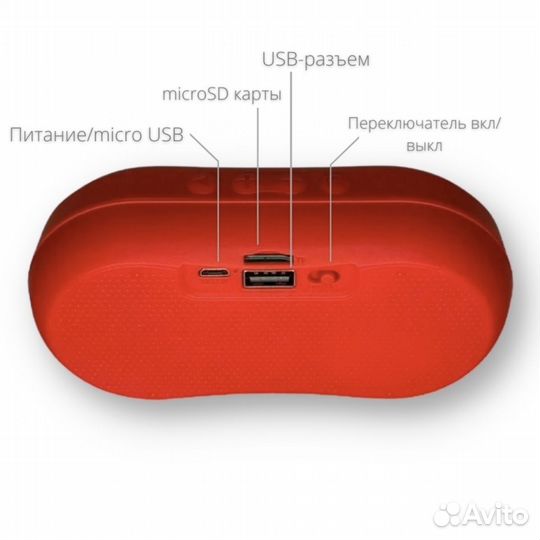 Портативная колонка koleer S29 RED