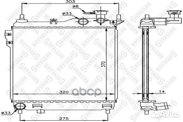 Радиатор системы охлаждения МКПП Hyundai Getz