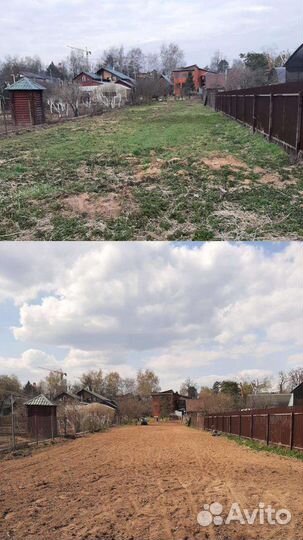 Вспашка земли мотоблоком