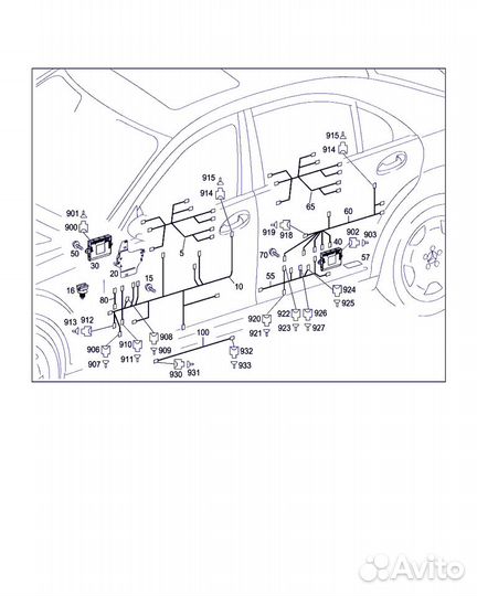 Блок климата рестайлинг комфорта Mercedes S W221