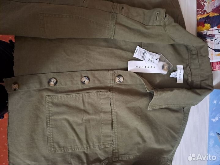 Джинсовка хаки женская Topshop