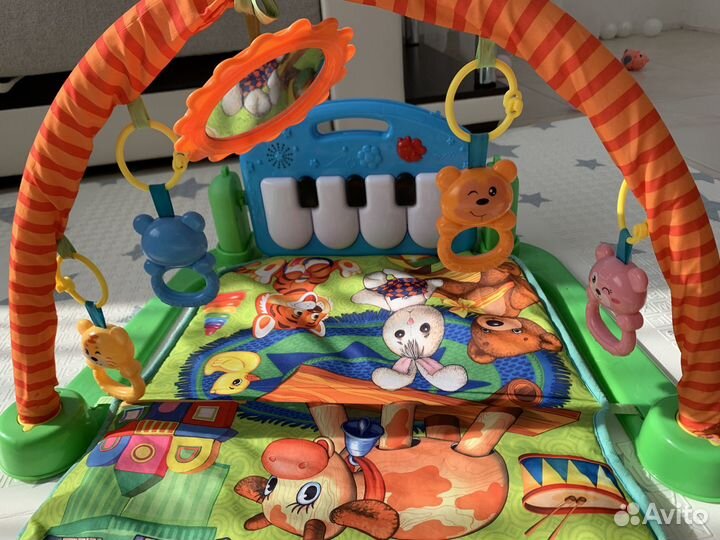 Детский развивающий коврик с музыкой пианино
