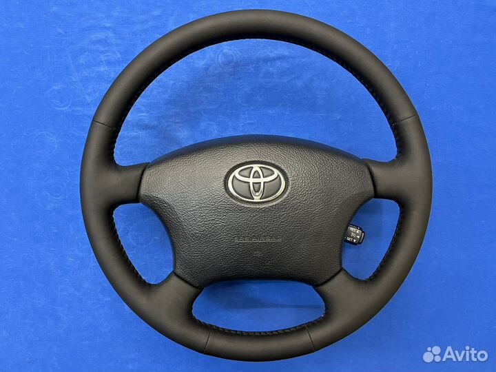 Оригинальный кожаный руль с подoгревом Prado 120