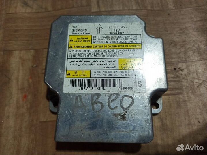 Блок SRS Chevrolet aveo