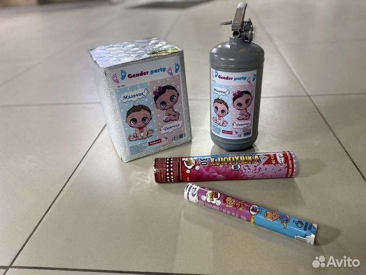 Хлопушка для гендер пати с краской Холи