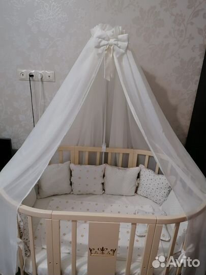 Детская кроватка с маятником лель 17в1