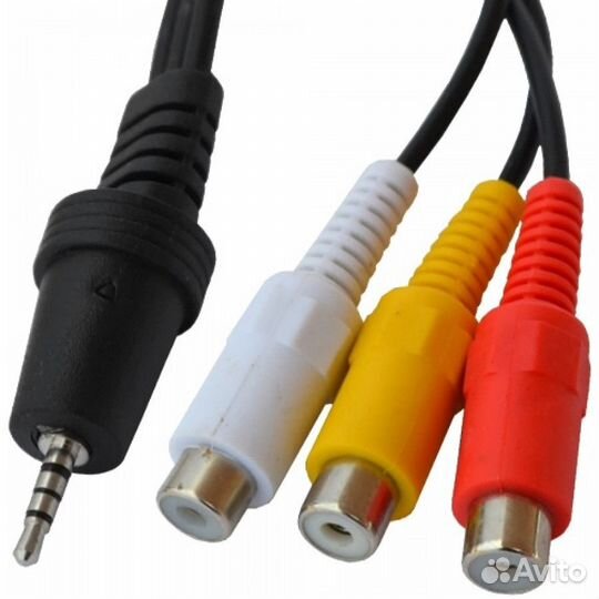 Переходник 3,5 шт 4С - 3 гнезда RCA alencom, 0,2м