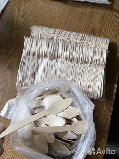 Одноразовые деревянные ложки