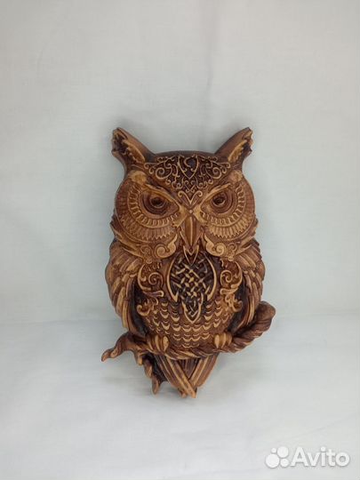 Сова барельефное пано