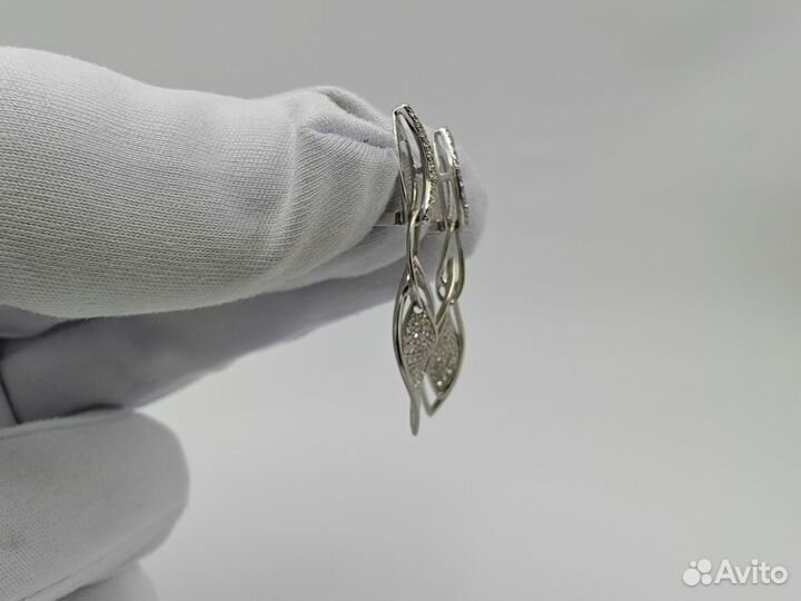 Золотые Серьги 585 пробы с бриллиантами. Рассрочка