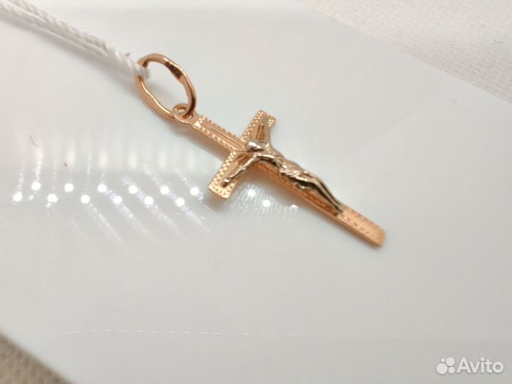 Подвеска крест без камня (Au 585)ярм
