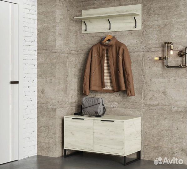 Лофт Прихожая Комплектация 1 Дуб Крафт Белый