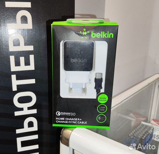 Сзу USB Belkin 2,5А qc 3.0 + USB-TypeC
