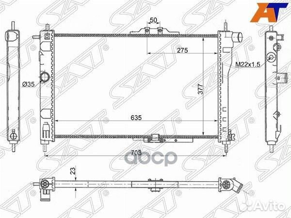Радиатор Daewoo Nexia 94-16 sgdw0001MTR Sat