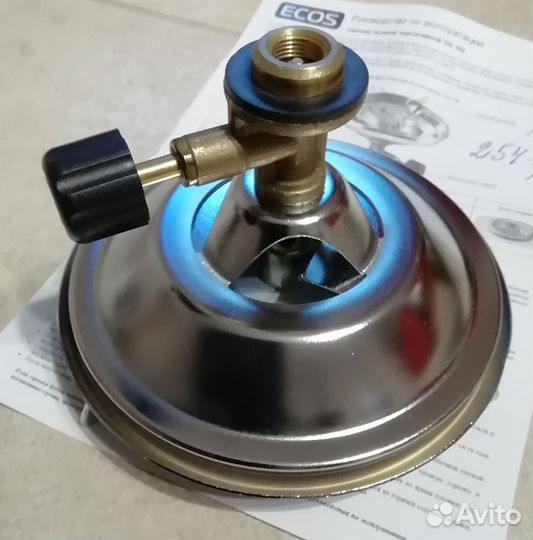 Горелка газовая ecos с ветрозащитой. Новая