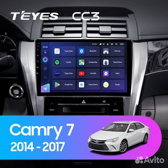 Магнитола Teyes CC3 3/32 для Toyota Camry v55