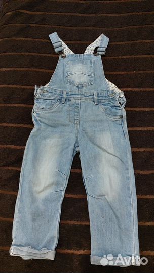 Джинсовый комбинезон для девочки 92