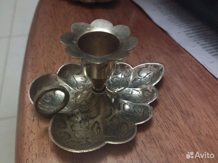 Подсвечник латунь