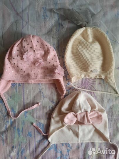 Шапки для девочки до 44см