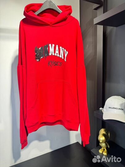 Толстовка balenciaga женская красная