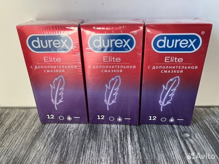 Презервативы Durex Elite 12 шт 3 упаковки