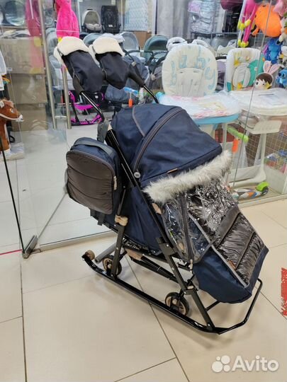 Санки-коляска детские новые Glory Gloss Galaxy