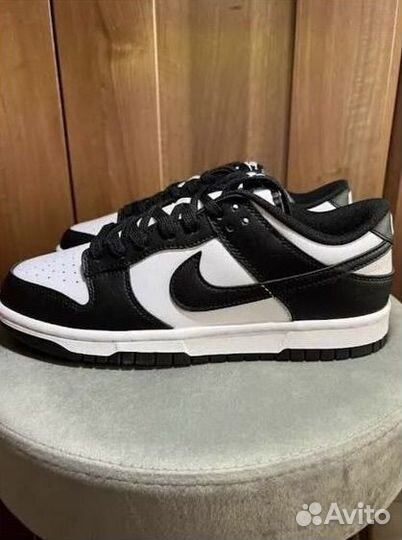 Кроссовки nike dunk low black and white