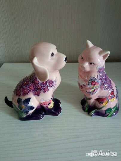 Статуэтка-копилка Собака, Кошка