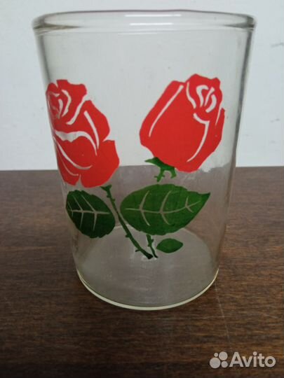 Стакан для подстаканника СССР розы