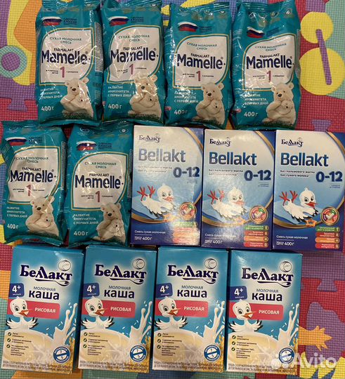 Детская смесь Mamelle, Bellakt, каша Беллакт