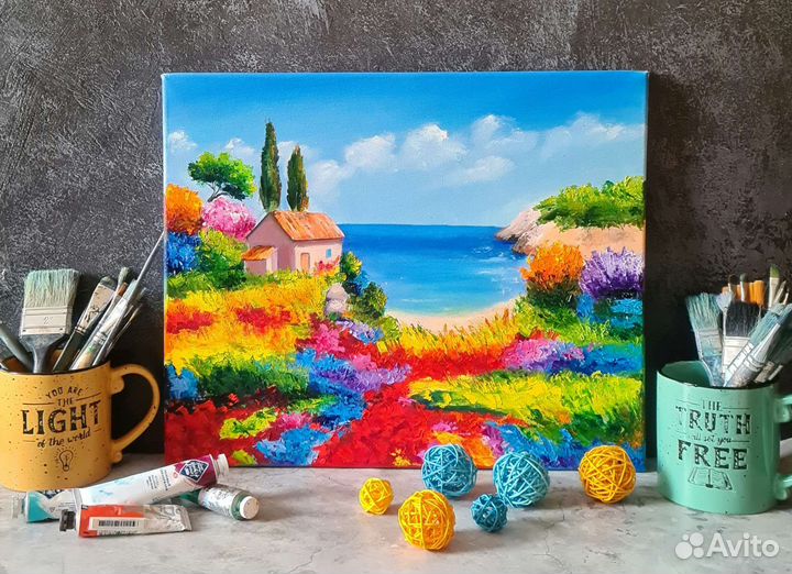 Картина маслом на холсте пейзаж