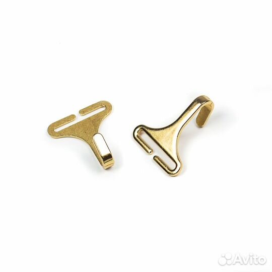 Крепеж металлический крючок 25 мм, золотистый