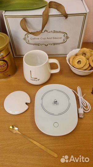 Подарочный набор Чашка с подогревающей панелью USB