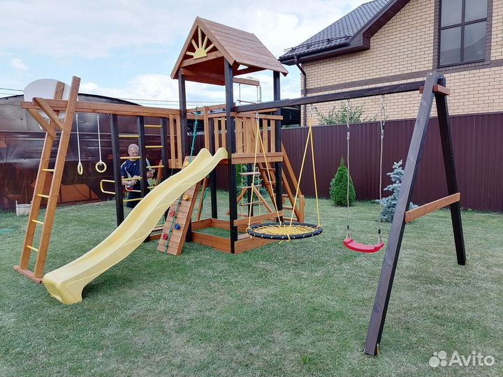 Игровые деревянные площадки для детей