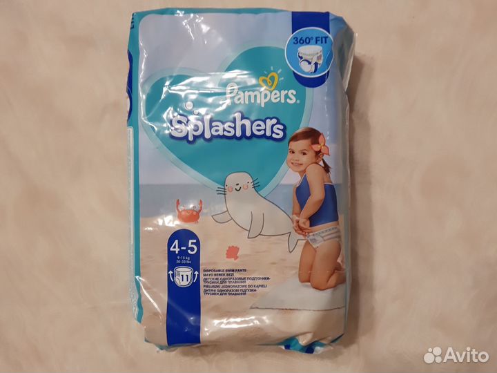 Детские подгузники Pampers для купания 4-5 9-15 кг
