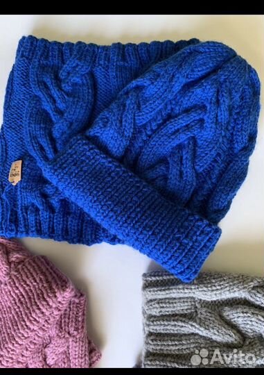 Шапка вязаная ручная работа