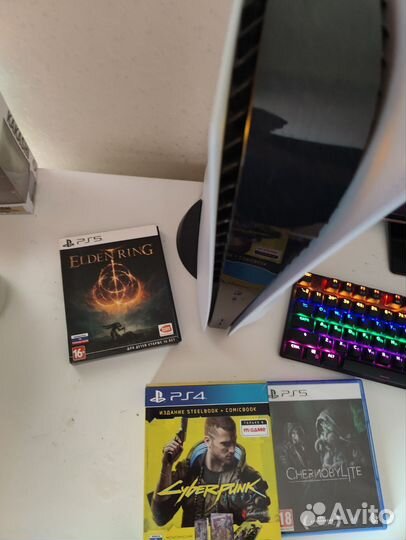 Sony playstation 5 ps5 с дисководом 2 джойстика