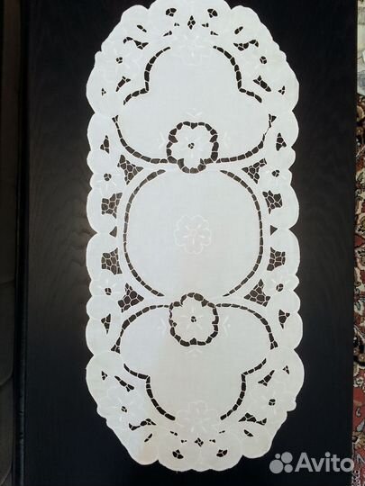 Накомодник, дорожка на стол, винтаж, Ришелье