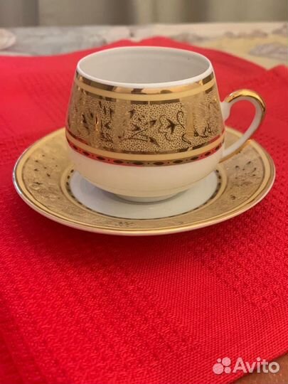 4 кофейные пары чашка с блюдцем 120мл