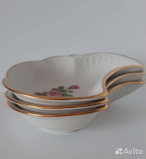 Блюдо рельефное, менажница/салатник Дулево СССР