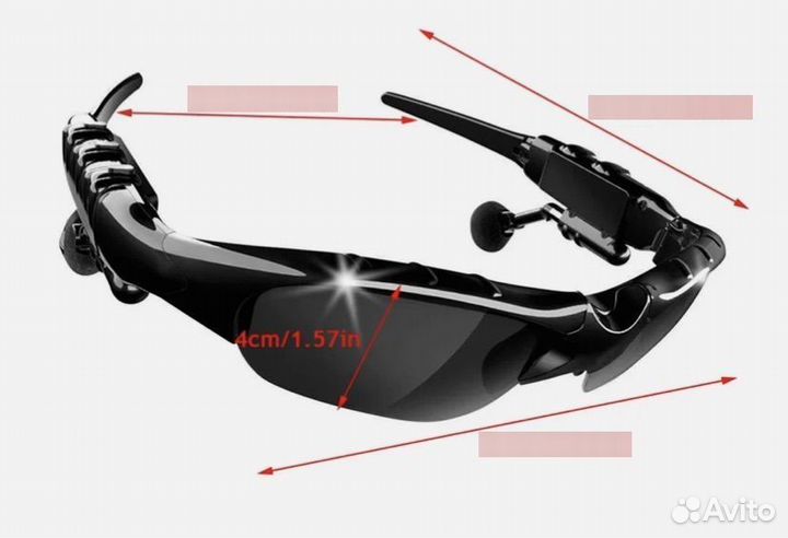 Очки наушники блютус для спорта и развлечения