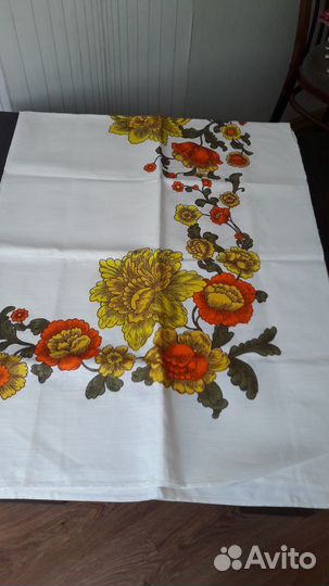 Скатерть льняная времен СССР 170х130
