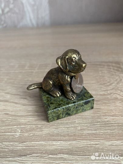 Статуэтка собака с монеткой
