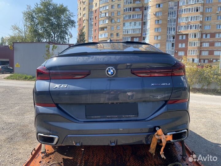 BMW X6 3.0 AT, 2021, битый, 25 000 км