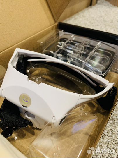 Лупа очки налобная бинокулярная с подсветкой