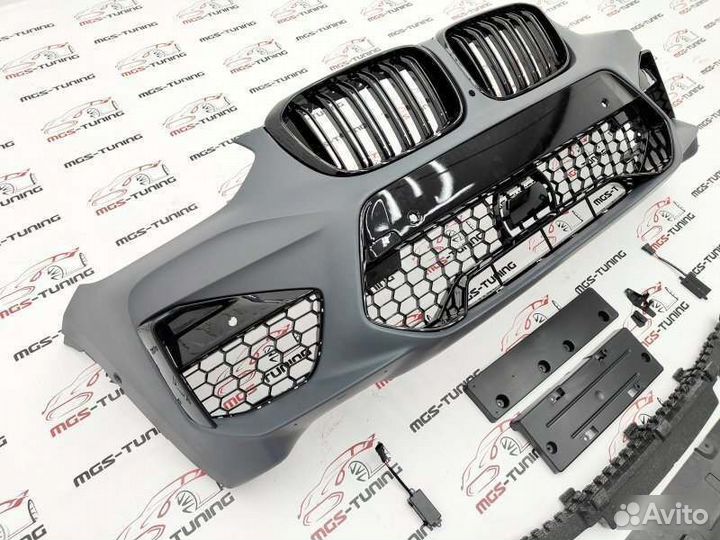 Передний бампер + решетка стиль X3M BMW X3 G01